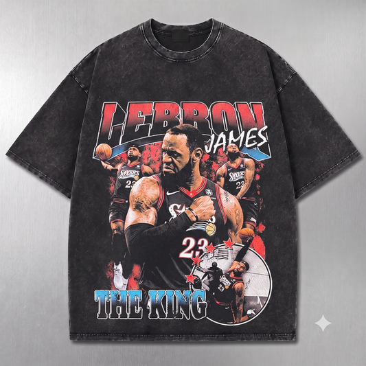LeBron James 23 Philadelphia 76ers Oversized Vintage T-Shirt