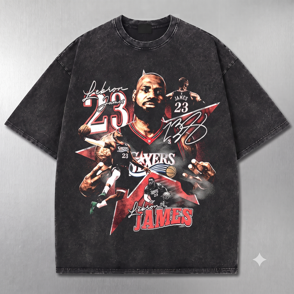 Philadelphia Basketball LeBron James #23 Retro Washed T-Shirt