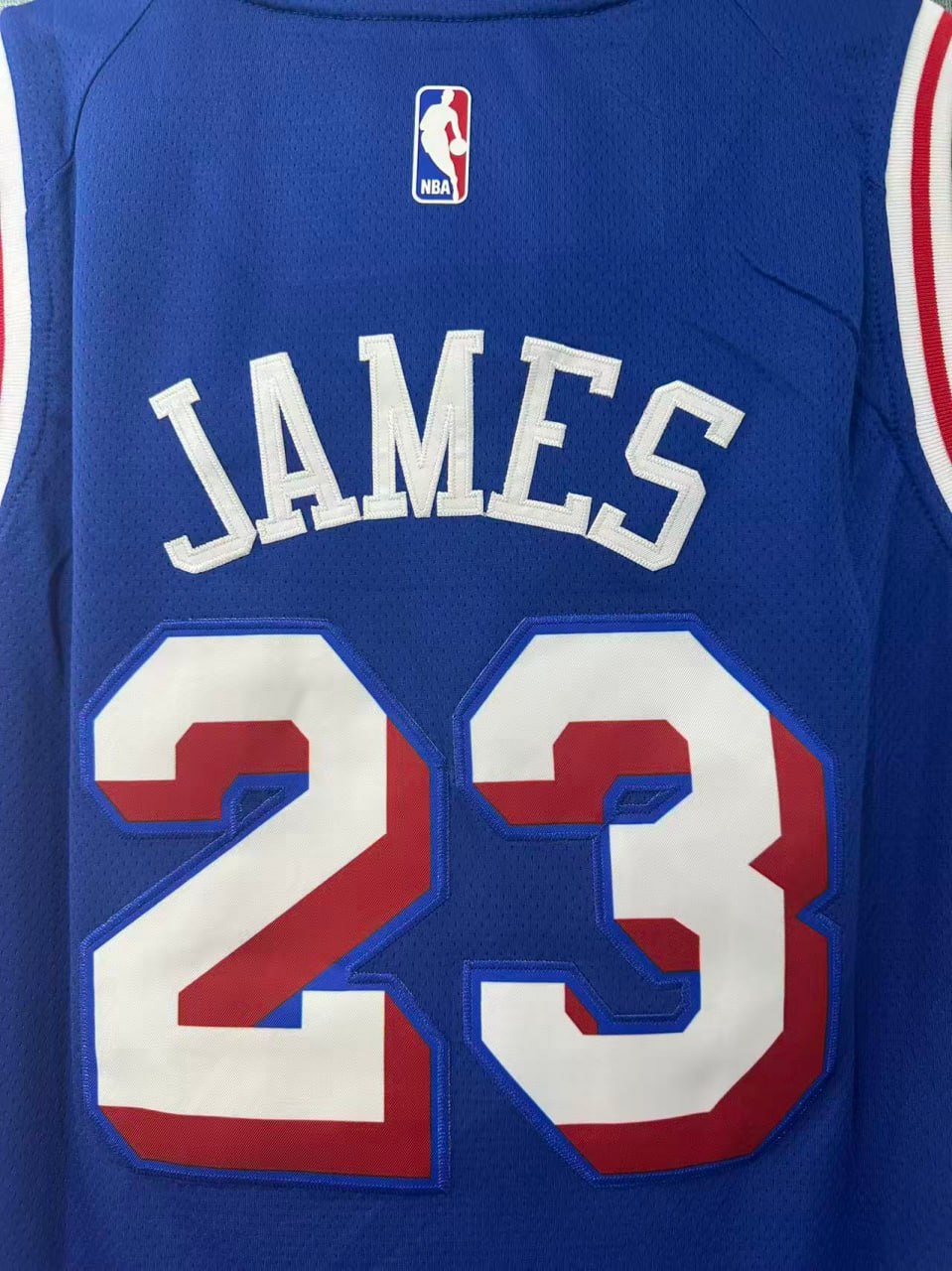 Unisex Philadelphia 76ers LeBron James Royal Swingman Jersey - All Stitched