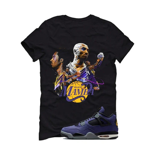 Air Jordan 4 OG Lakers Matching T-Shirt (Black Mamba)