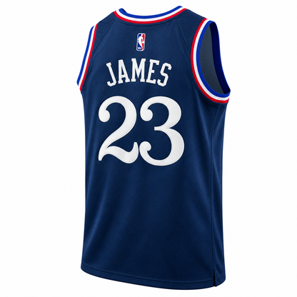 LeBron James Royal Swingman Jersey Philadelphia 76ers - All Stitched