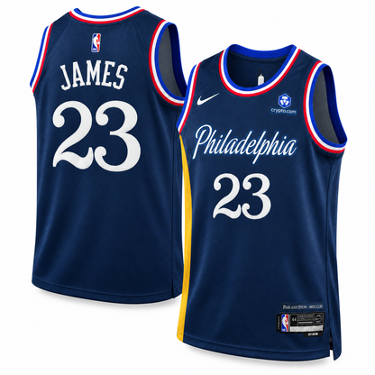 Unisex Philadelphia 76ers LeBron James Royal Swingman Jersey - All Stitched