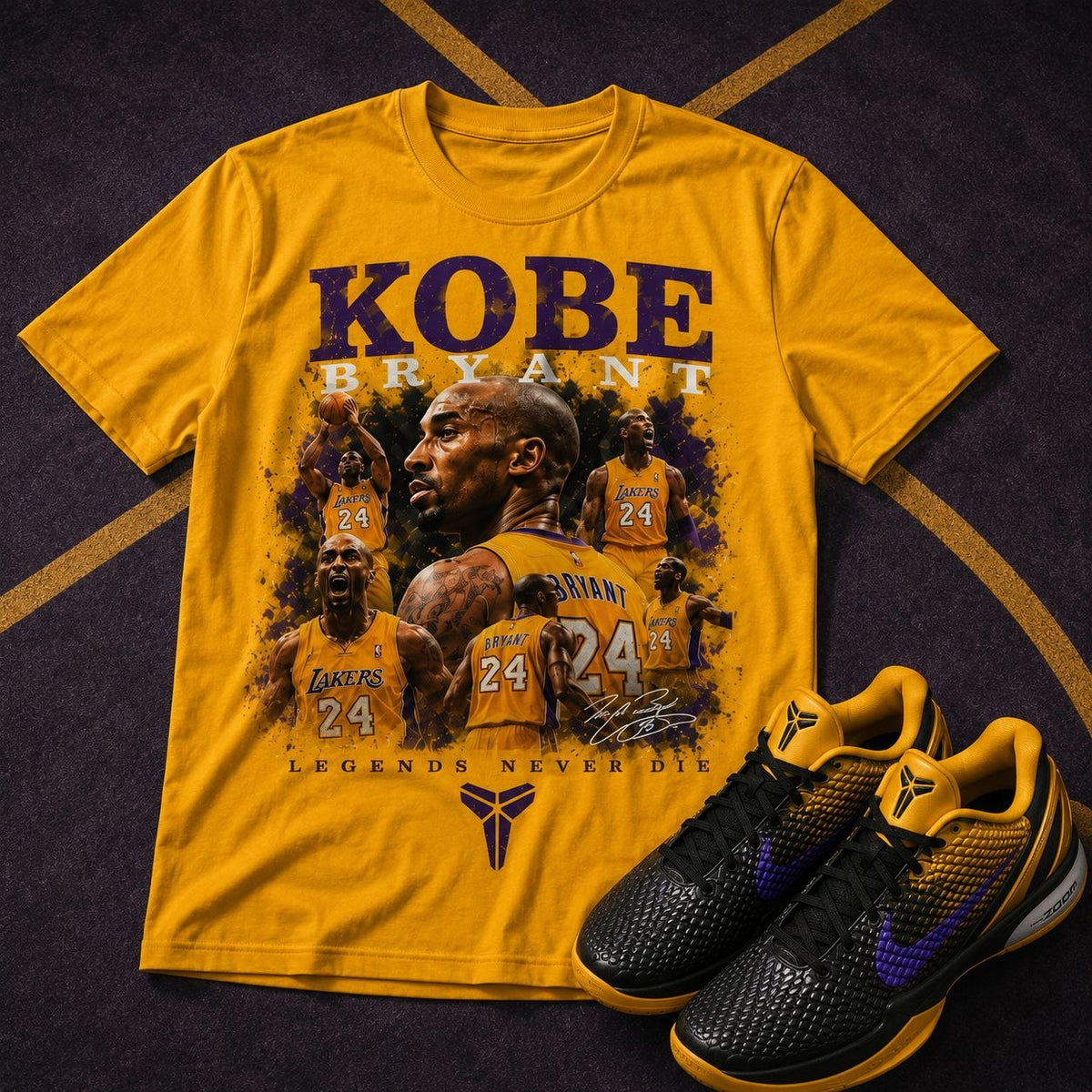 Black Mamba Legend Tshirt - Unisex Yellow