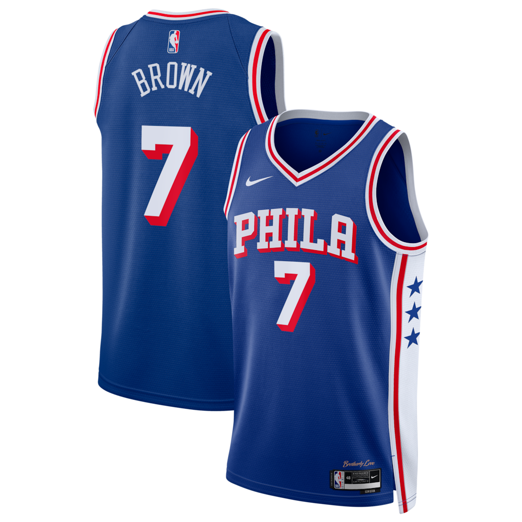 Philadelphia 76ers Edition Swingman Jersey Jaylen Brown - All Stitched
