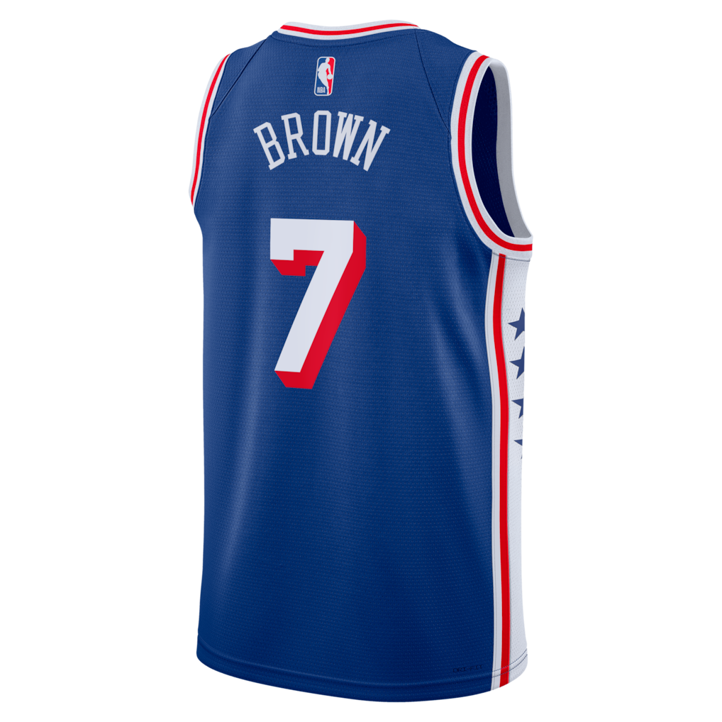 Philadelphia 76ers Edition Swingman Jersey Jaylen Brown - All Stitched