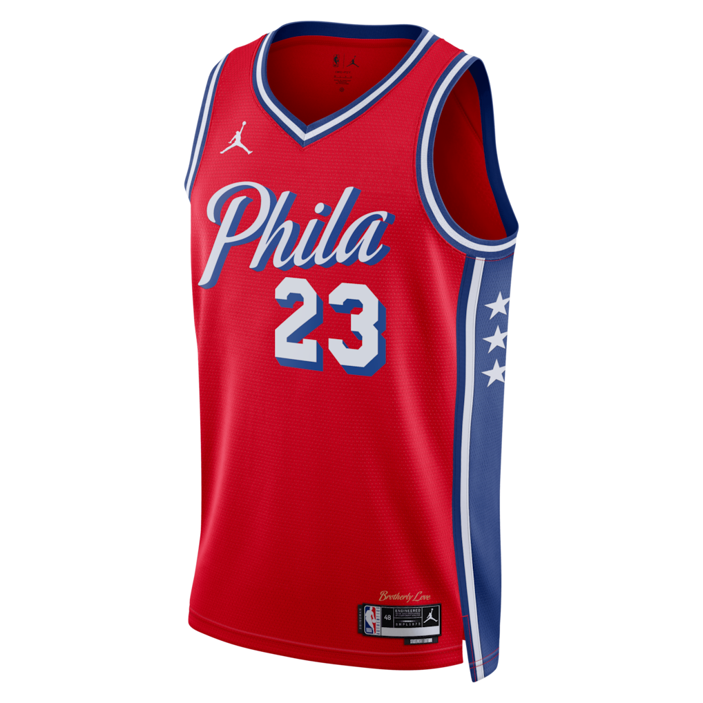 LeBron James Royal Swingman Jersey Philadelphia 76ers - All Stitched