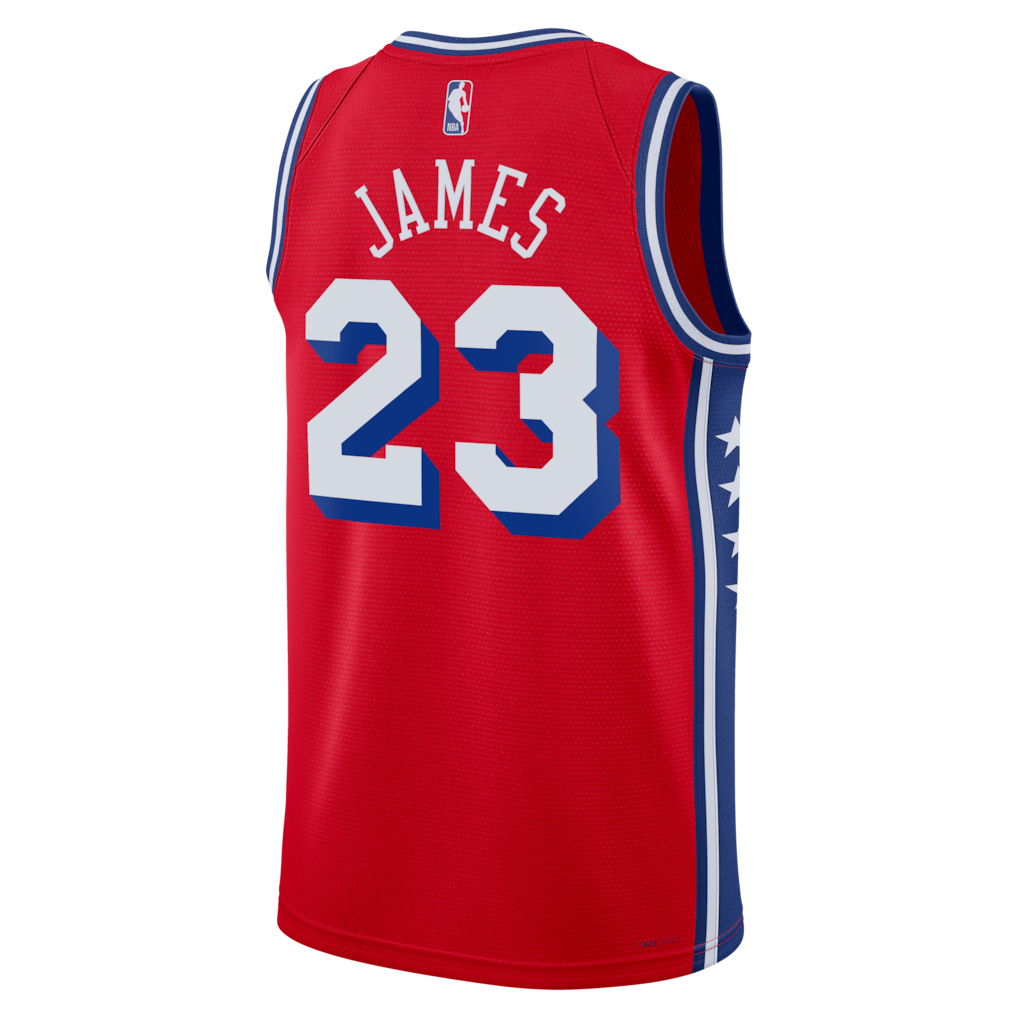 LeBron James Royal Swingman Jersey Philadelphia 76ers - All Stitched