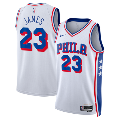 LeBron James Royal Swingman Jersey Philadelphia 76ers - All Stitched