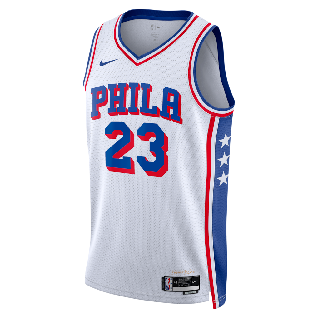 LeBron James Royal Swingman Jersey Philadelphia 76ers - All Stitched