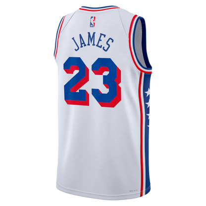 Unisex Philadelphia 76ers LeBron James Royal Swingman Jersey - All Stitched